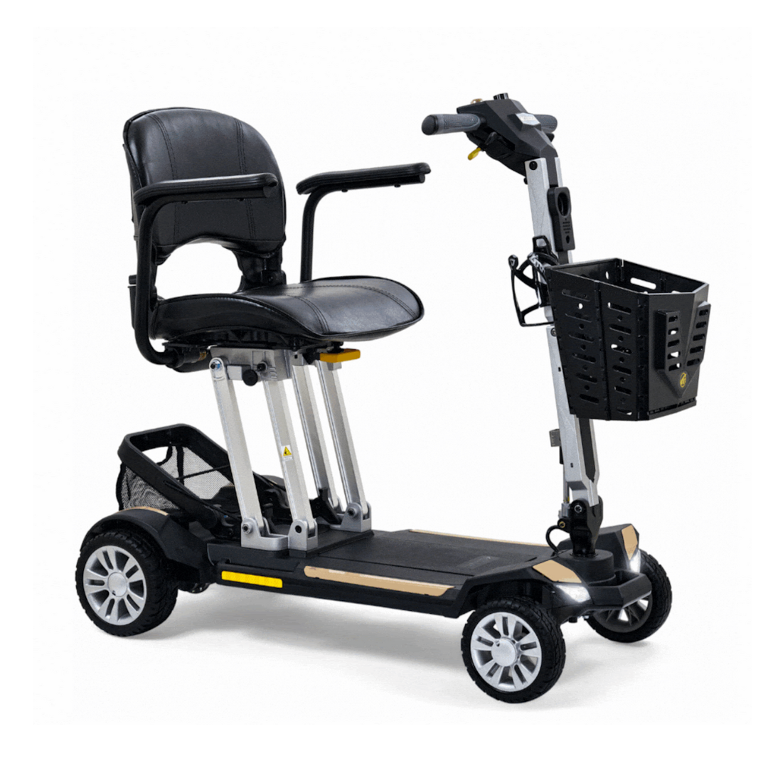 Golden Tech GB120 Buzzaround Carry-On Folding Airline Approved Travel Scooter - Blowout Sale - Senior.com Scooters
